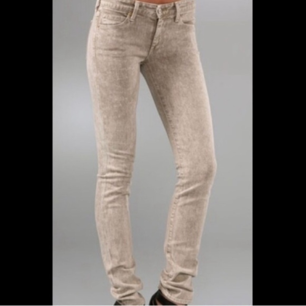 Vince Tan/Beige Acid Wash Skinny Jeans Size 25